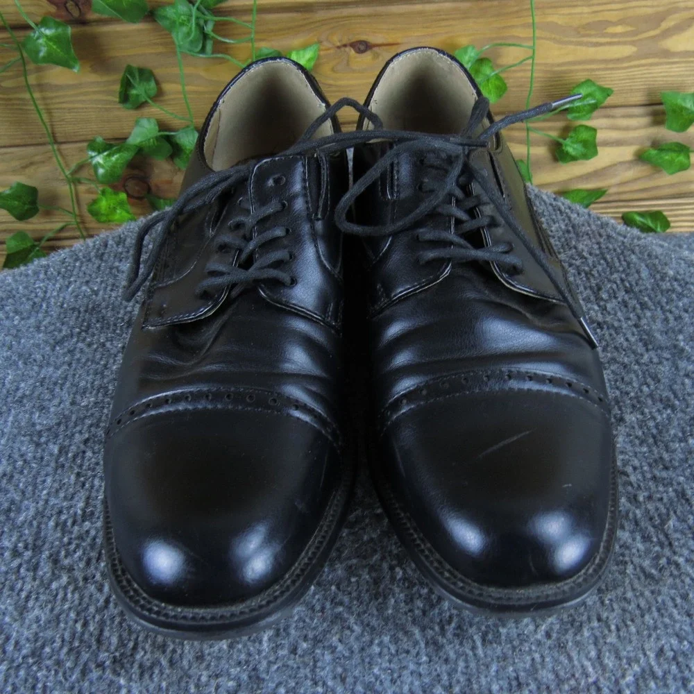 J. Ferrar Dane Men 8 Black Synthetic Oxford‎ Dress Classic